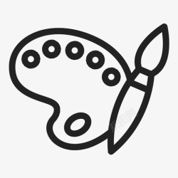 刷子架采购产品调色板和刷子油漆调色板和刷子油漆图标高清图片