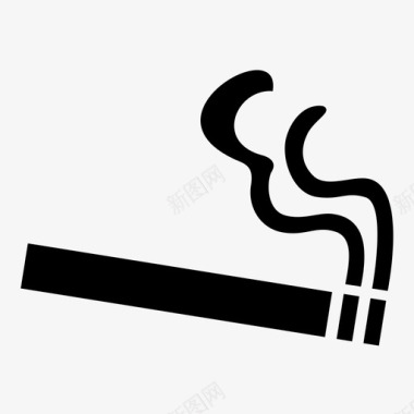香烟允许卷图标图标