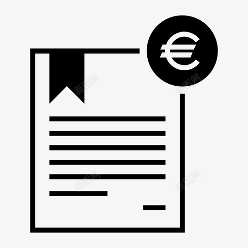 证书规则手册图标svg_新图网 https://ixintu.com 合同 商务 手册 指南 文件 欧元 规则 证书 金融