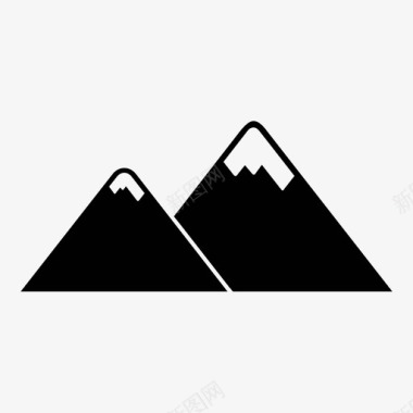 山自然山峰图标图标