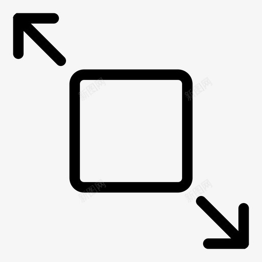 放大拖动调整大小图标svg_新图网 https://ixintu.com 拉伸 拖动 放大 浏览器包 缩放 调整大小