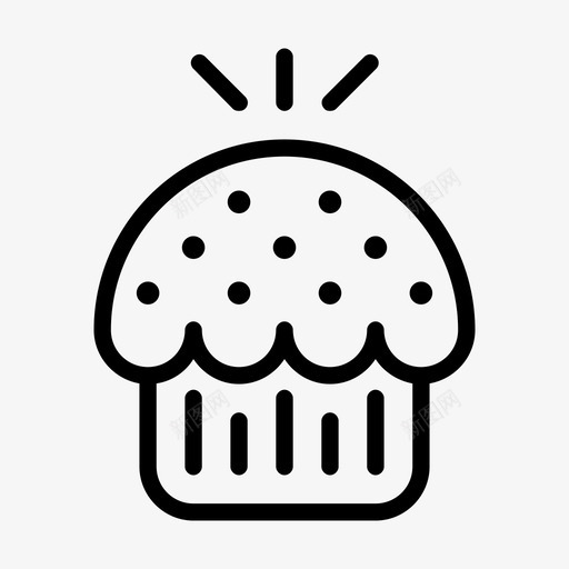 松饼面包房烘焙图标svg_新图网 https://ixintu.com 奇趣 惊喜 早餐 松饼 烘焙 糕点 纸杯蛋糕 面包房 食物