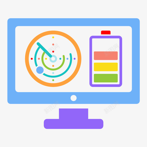 显示器无线电控制雷达图标svg_新图网 https://ixintu.com 个人电脑 四旋翼机 外围设备 导航 屏幕 无线电控制 显示器 遥控 雷达