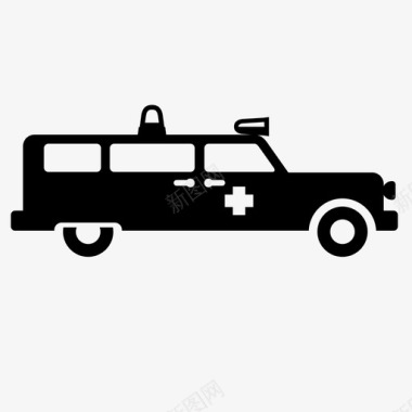 救护车交通工具警报器图标图标