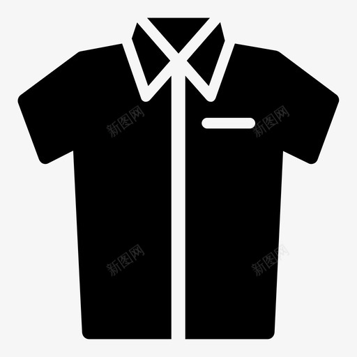 衬衫款式短袖图标svg_新图网 https://ixintu.com 时尚 棉质 模特 款式 男 短袖 衬衫 购物 连衣裙 领口
