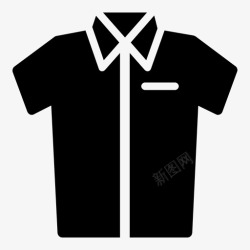 男棉质衬衫款式短袖图标高清图片