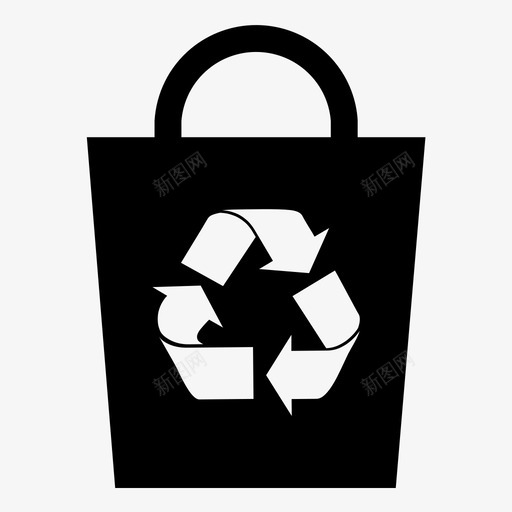 垃圾可持续性循环利用图标svg_新图网 https://ixintu.com 三箭 可持续性 垃圾 循环利用 环保主义者 绿色 自然