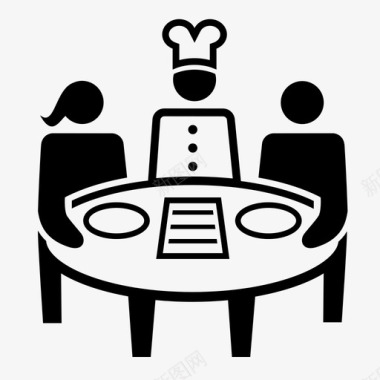 晚餐日期餐桌餐厅图标图标
