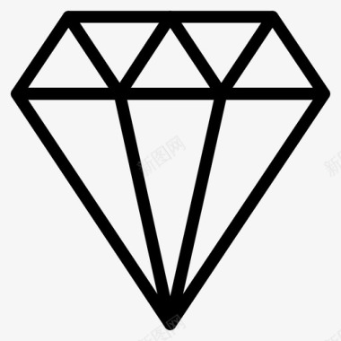 钻石多边形宝石图标图标