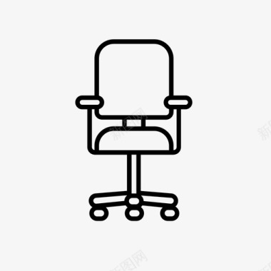 椅子带扶手的椅子带轮子的椅子图标图标