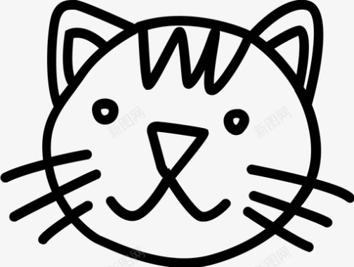 猫动物涂鸦图标图标