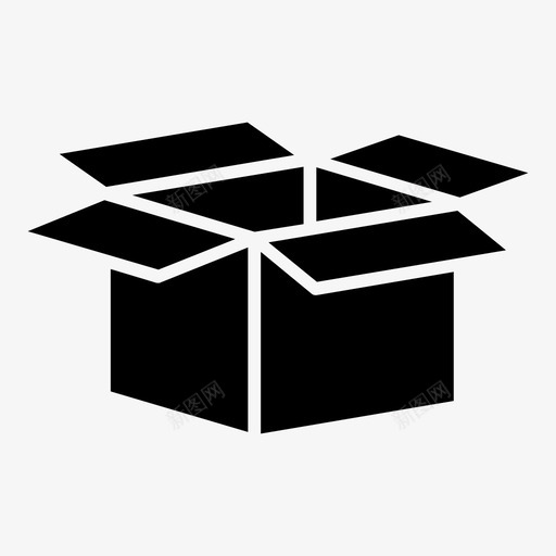 纸箱可回收包装图标svg_新图网 https://ixintu.com 包装 可回收 瓦楞纸箱 纸箱 运输