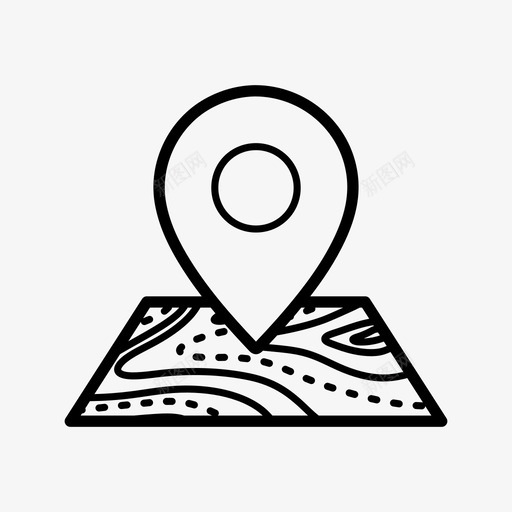 地图标记航路点视图svg_新图网 https://ixintu.com 位置 地图标记 地形 地点 室外 航路点 视图 路线