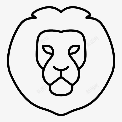 狮子动物森林图标svg_新图网 https://ixintu.com 动物 动物之王 咆哮 哺乳动物 国王 头 森林 狮子