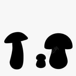 真菌植物蘑菇真菌森林图标高清图片