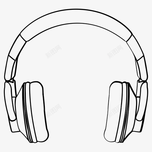 耳机配件耳朵图标svg_新图网 https://ixintu.com 听 小工具 电子产品 耳朵 耳机 配件 音乐