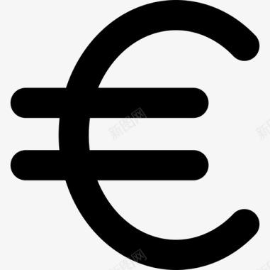欧元货币符号符号货币图标填充图标