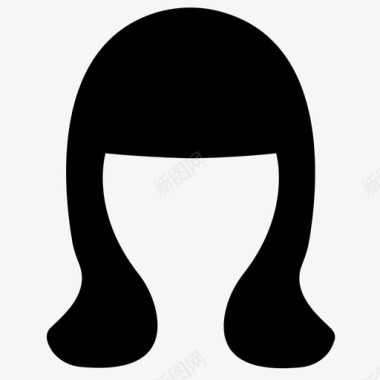 头发女性女孩图标图标