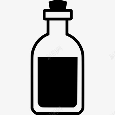 小瓶毒药液体图标图标