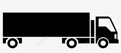 长卡车运输方式旅行图标图标