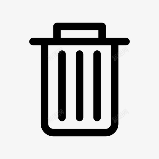 垃圾桶废纸篓移除图标svg_新图网 https://ixintu.com 互联网 删除 回收 垃圾桶 废纸篓 接待 移除