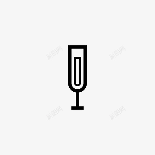 香槟杯高杯液态图标svg_新图网 https://ixintu.com 小而简单 水晶 液态 玻璃杯 酒精 饮料 香槟杯 高杯