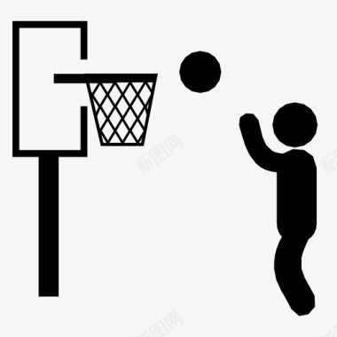 篮球投掷运动图标图标