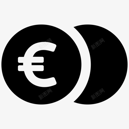 欧元现金货币图标svg_新图网 https://ixintu.com 支付 欧元 欧盟 现金 美元 货币 金融 金融业务