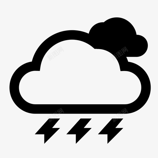 雷暴天气要素天气状况图标svg_新图网 https://ixintu.com 天气概要 天气状况 天气要素 季节 温度 雷暴 预报