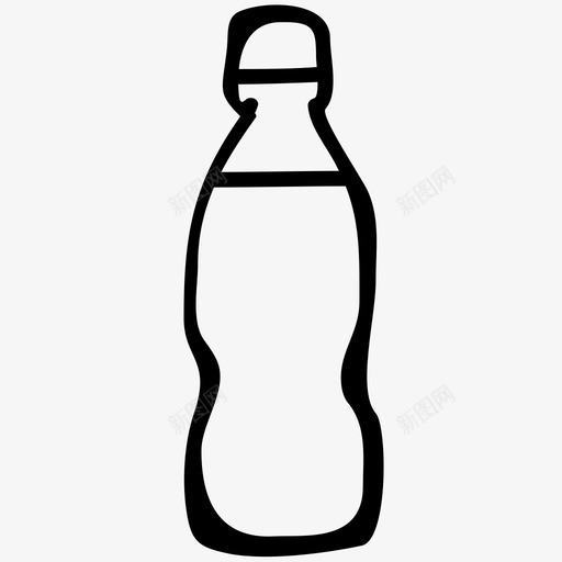 瓶子可乐可乐瓶图标svg_新图网 https://ixintu.com 可乐 可乐瓶 汽水 瓶子 苏打水 软饮料 酒店和餐厅手绘涂鸦图标 饮料