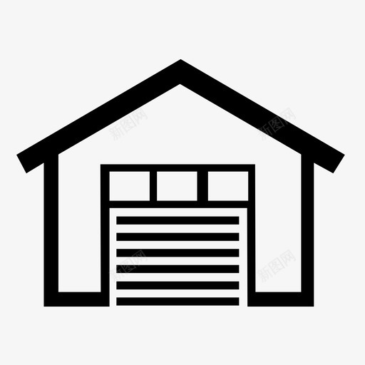 车间车库住宅图标svg_新图网 https://ixintu.com 仓库 住宅 工作室 车库 车间