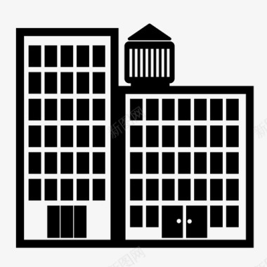 建筑物市区塔楼图标图标