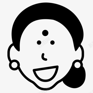 印度女性账户类型用户账户图标图标