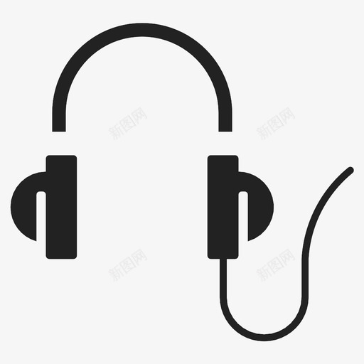 耳机声音设置图标svg_新图网 https://ixintu.com 声音 扬声器 播放 收听 耳机 设置 音乐 音频 麦克风