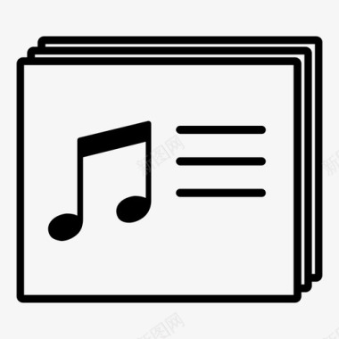 音乐播放列表曲目列表自动存储塔图标图标