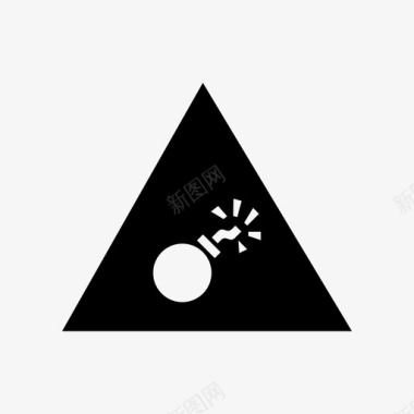 炸弹安全标志图标图标