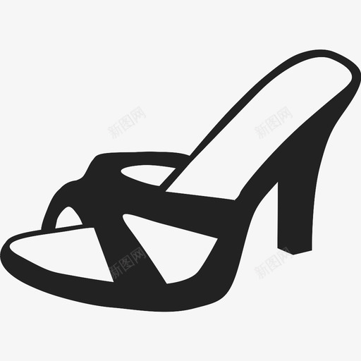 鞋跟楔子拖鞋图标svg_新图网 https://ixintu.com 凉鞋 拖鞋 时尚 楔子 正式鞋 正装鞋 鞋 鞋类 鞋跟 高跟鞋