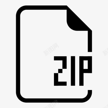 zip文件文档扩展名图标图标