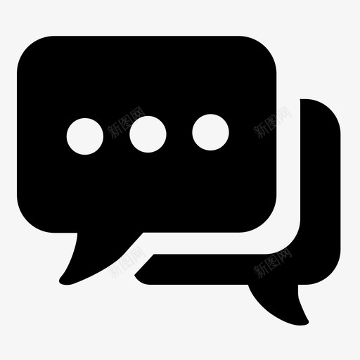 聊天信息信使图标svg_新图网 https://ixintu.com 信使 信息 短信 聊天 语音泡 说 质量保证