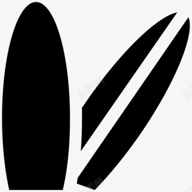 冲浪板海滩冲浪图标图标
