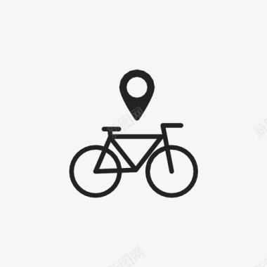 骑行路线自行车路线位置图标图标