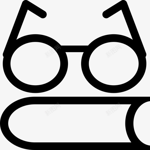 眼镜和书图标svg_新图网 https://ixintu.com 眼镜和书