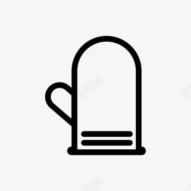 烤箱手套手指手图标图标