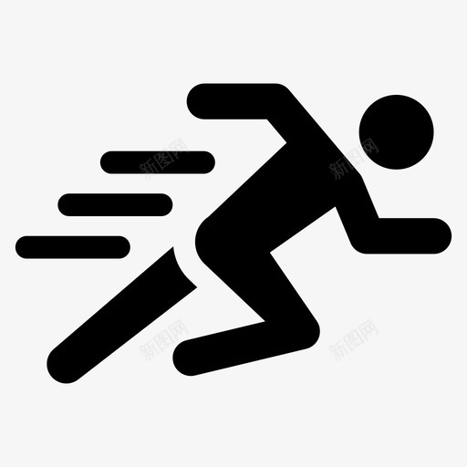 跑步者跑步速度图标svg_新图网 https://ixintu.com 快速 短跑 跑步 跑步者 运动 速度