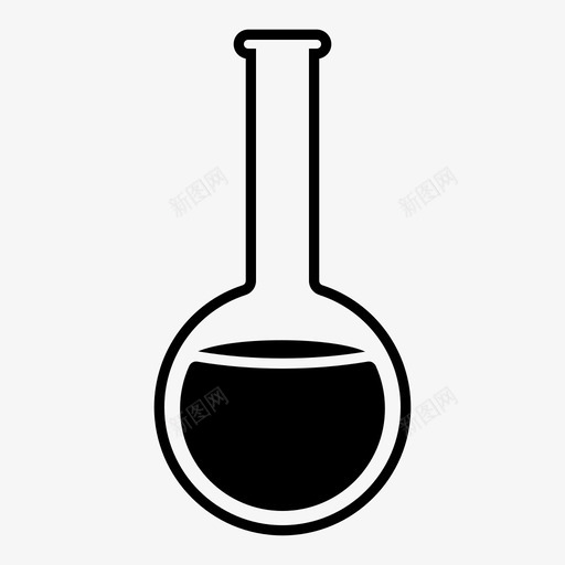 圆底烧瓶试管科学图标svg_新图网 https://ixintu.com 化学烧瓶 圆底烧瓶 实验 实验室烧瓶 杯子 测量 烧瓶 科学 试管