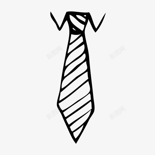 领带服装条纹图标svg_新图网 https://ixintu.com 套装 手绘 智能 服装 条纹 装备 连衣裙 领带