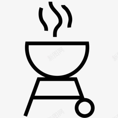 烧烤热的火焰图标图标