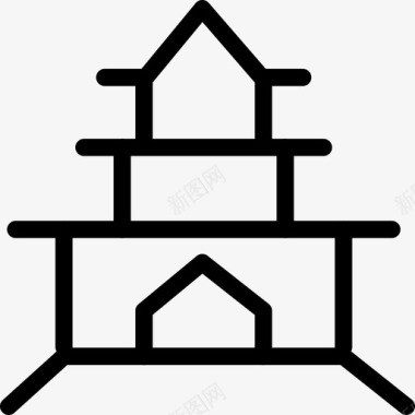 寺庙礼拜场所斯里兰卡图标图标
