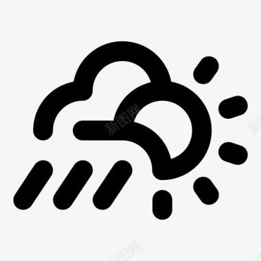 部分下雨天气预报天气要素图标图标