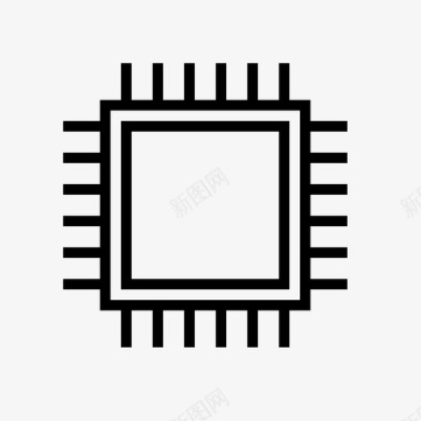 微芯片计算机cpu图标图标